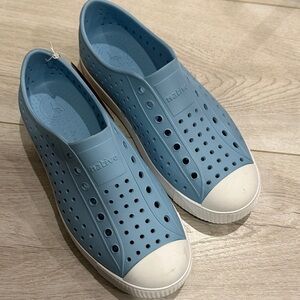 Native Sky Blue Perforated Slip-Ons
